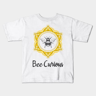 Bee Curious Mandala Kids T-Shirt